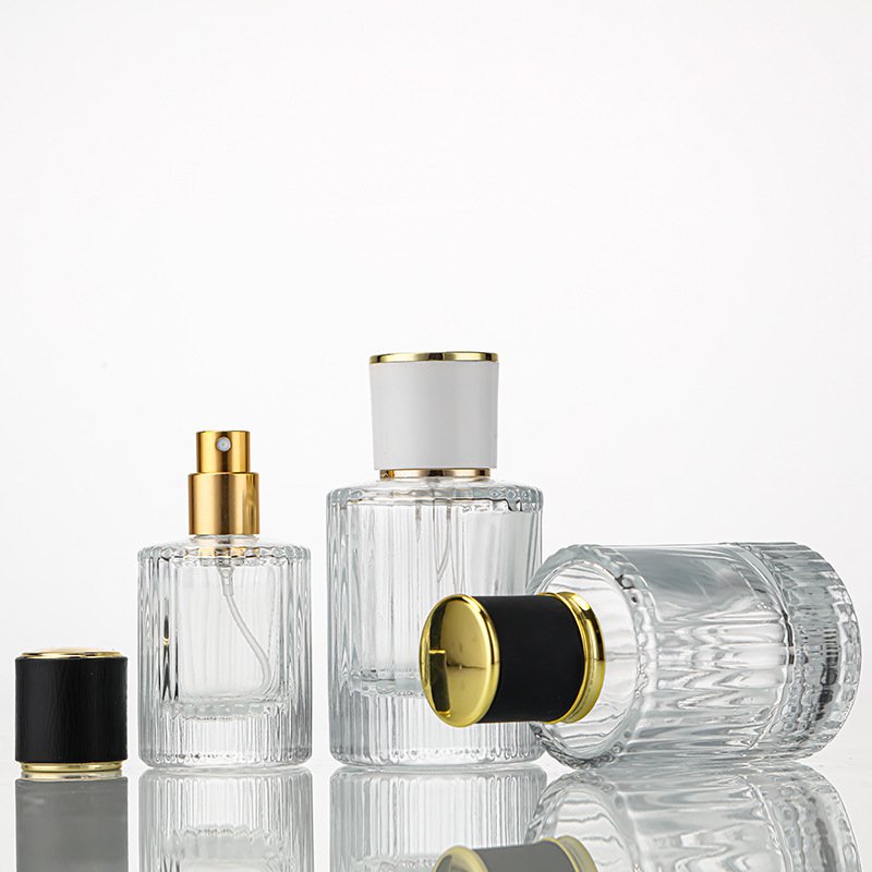 Luxury Perfume Glass Bottle round perfume bottle 50ml With packing Box