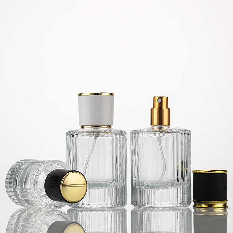 Luxury Perfume Glass Bottle round perfume bottle 50ml With packing Box