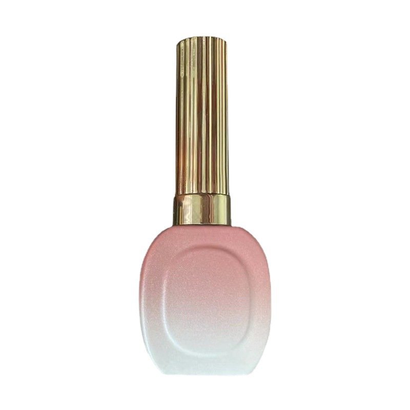 High Quality Unique Fancy Matte Gradient Pink 15ml Bottle Empty Nail Polish UV Gel Glass Bottle