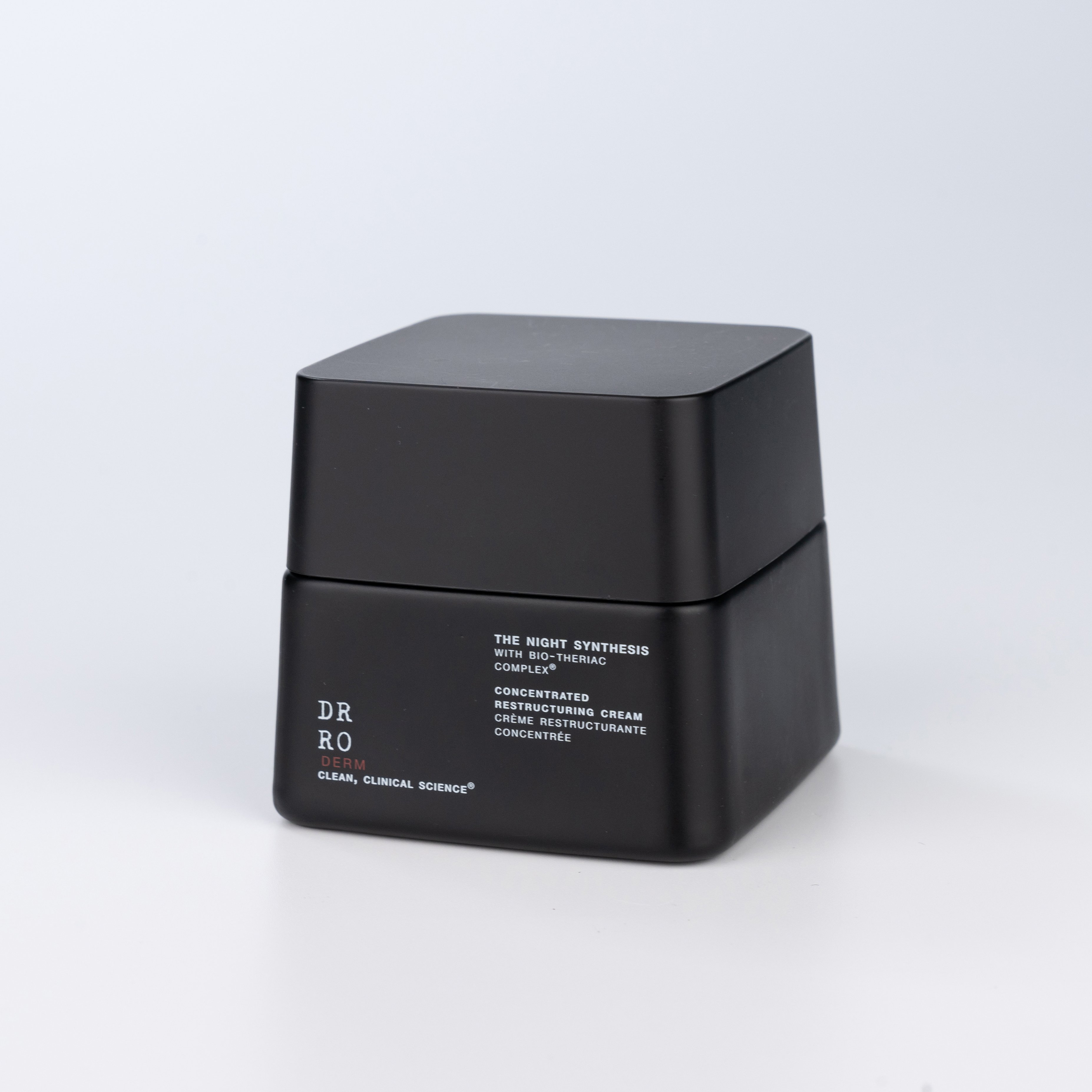 2024 Hot Selling Frosted Black Square Shape Luxury Cosmetic Container Set with Glass Bottles and Jars for Cream Wholesale