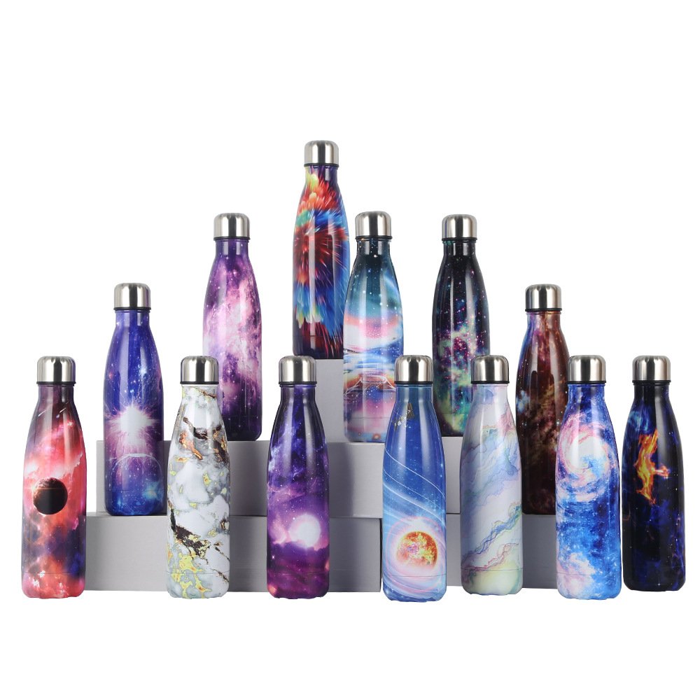 350ml/500ml/750ml Double Wall Stainless Steel Vacuum Flask Eco-Friendly Custom Cola Shaped Sport Water Bottle Direct Drinking