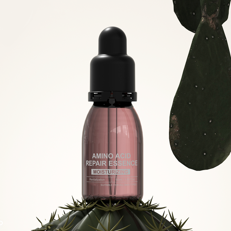 Fancy Cosmetic Dropper Bottle 30ml Thick Bottom Essence Glass Bottle colorful Amber Clear Serum Skincare box Packaging