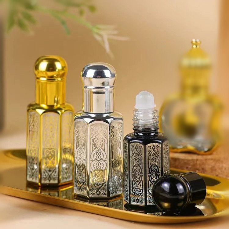 3ml 6ml 12ml Free shipping Cosmetic Packaging Body Hair Oil Bottles Roll On Perfume Glass Bottle In Dubai