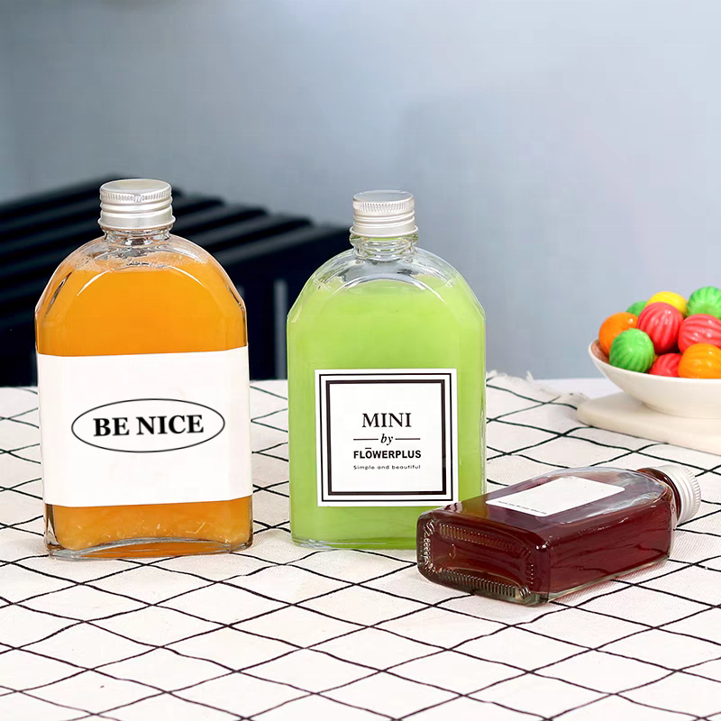 100ml 200ml 250ml 350ml 500ml Flint Flask Beverage Coffee Glass Bottle Wholesale Customized Glass Manufacturer Bottle