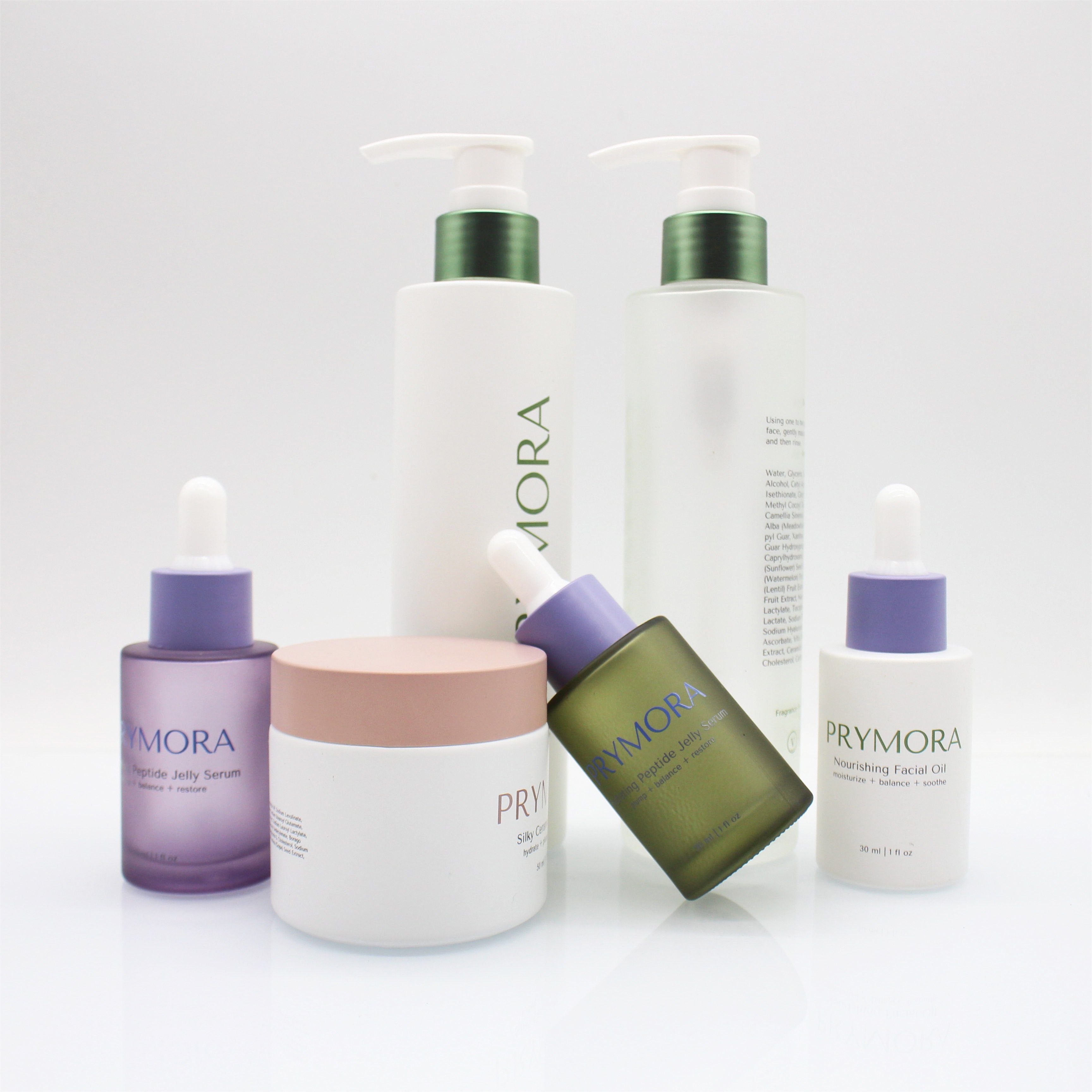 Skincare Packaging Set 1oz 2oz 30 50 100Ml Empty Frosted Cream Cosmetic Glass Jar Lotion Pump Serum Glass Bottle With Lid
