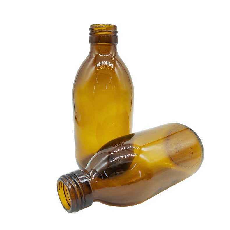Cough Syrup 8 OZ Amber Round 60ml 150ml 250ml Medical Glass Bottle Oral Liquid Glass Syrup Bottle with Screw Cap