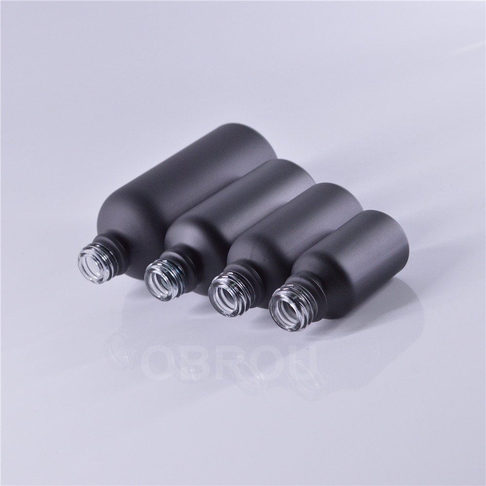 Matte black Glass dropper bottles 30ml black oil dropper 10ml 20ml 50ml 100ml essential oil perfume glass dropper bottles