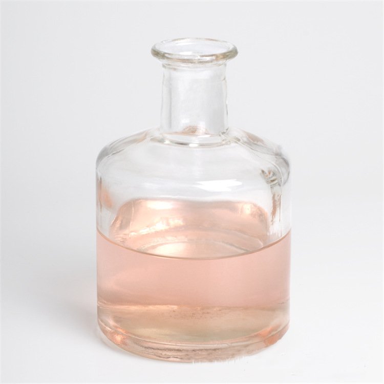 250ml clear glass round reed diffuser bottle with rubber stopper