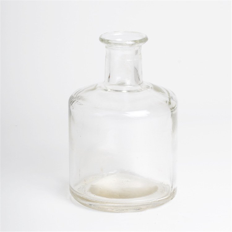 250ml clear glass round reed diffuser bottle with rubber stopper