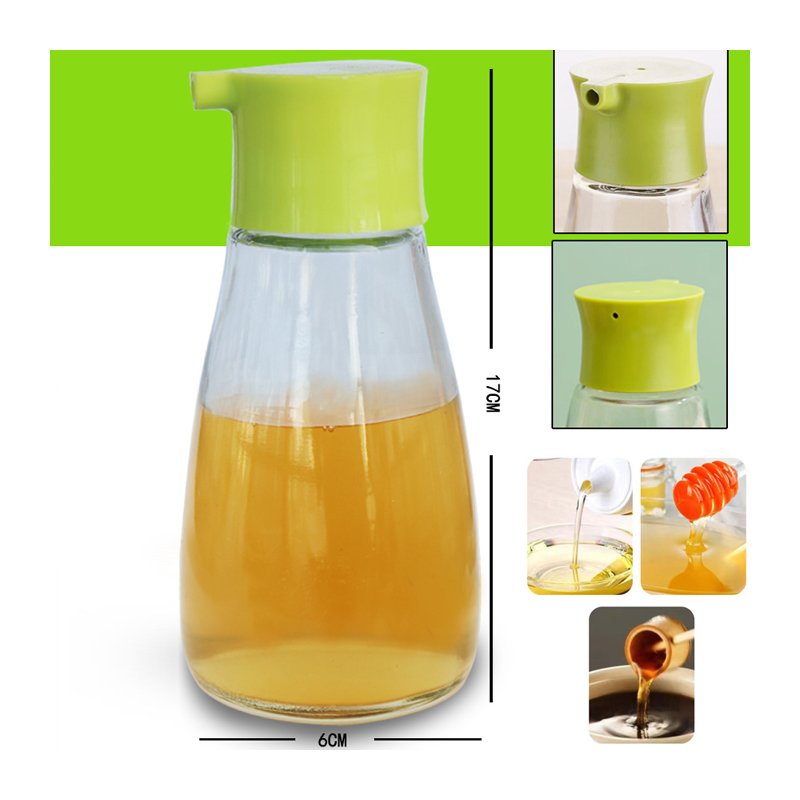 Olive Oil And Vinegar Cruet Small Wine Dispenser Glass Bottles With Stainless Steel Spout