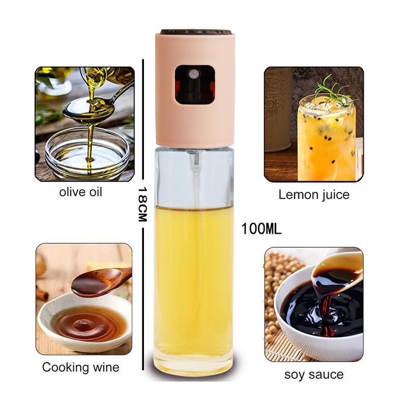 Olive Oil And Vinegar Cruet Small Wine Dispenser Glass Bottles With Stainless Steel Spout