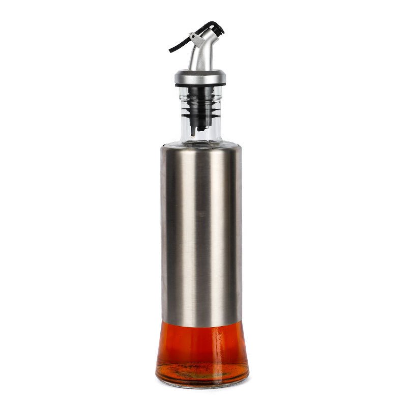 200ml 300ml 500ml Kitchen No Spills Stainless Steel Glass Kitchen Vinegar Oil Dispenser Bottle