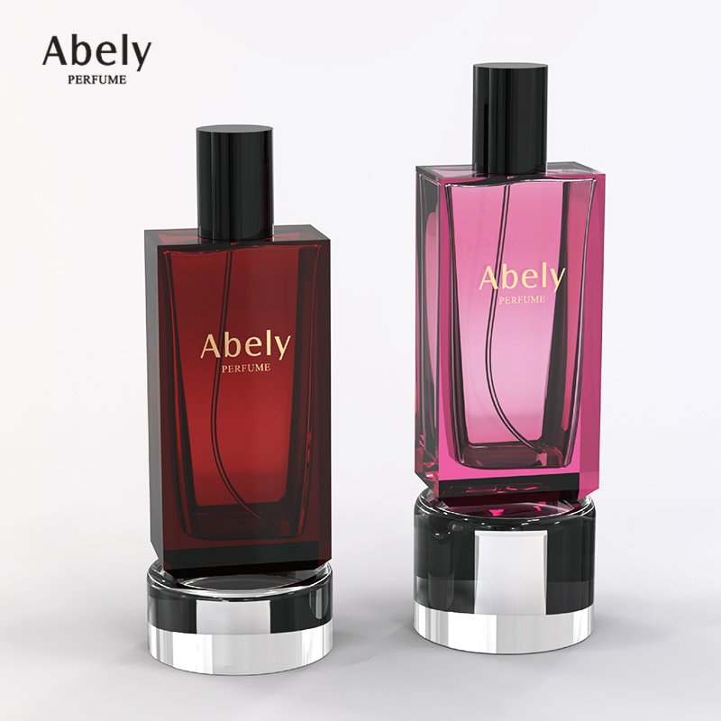 Abely Wholesale Women's New Designer Luxury Exotic Glass Acrylic Cap Perfume Bottle Factory