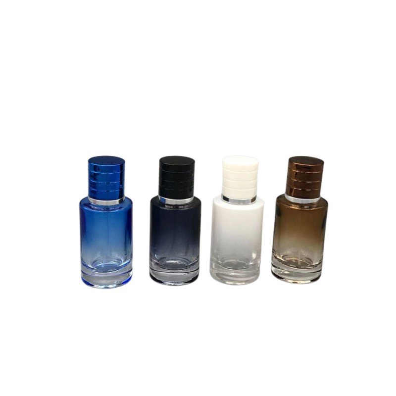 30ML Glass Perfume Bottles Empty Gradient Black Spray Perfume Bottles with Black Screw Lid