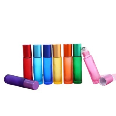 Wholesale Cylinder Exclusive Custom Attar Luxury Empty Perfume Oil 5ml 10ml Roll On Glass Bottle With Roller Ball