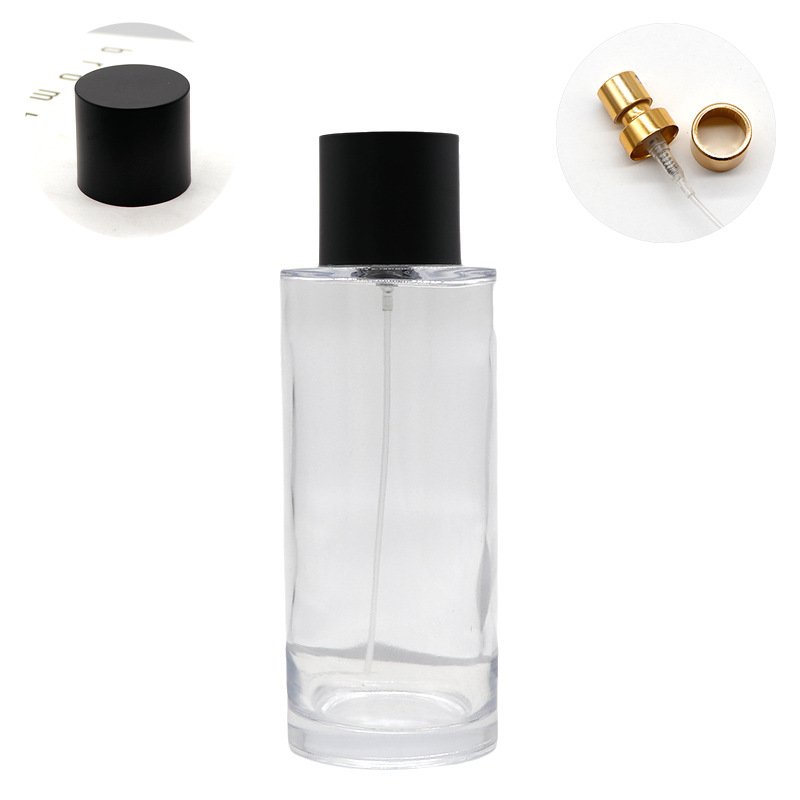 High Quality Cosmetic Spray Bottle 250ml Clear Glass Straight Round Empty Perfume Bottle