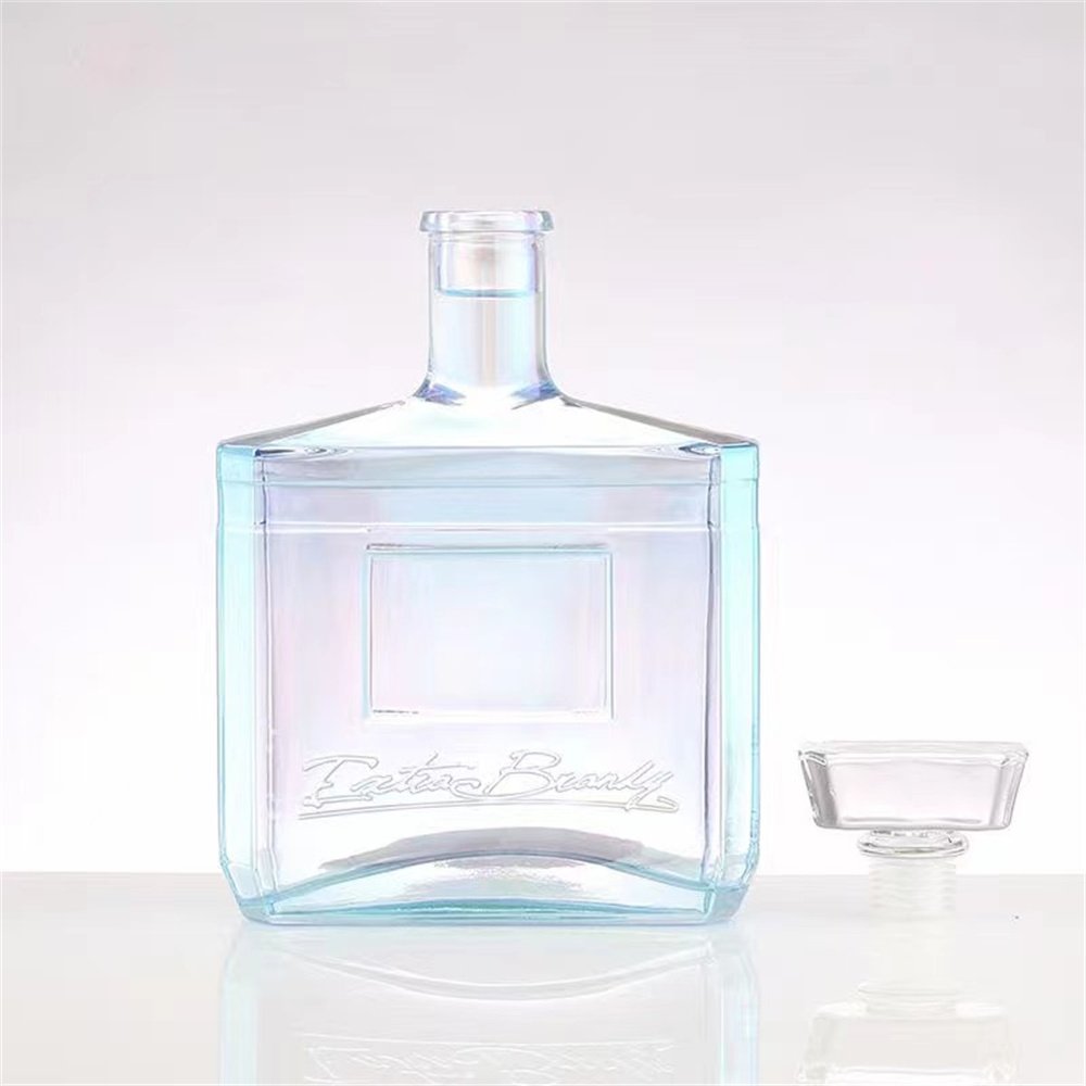 Unique Empty Tequila Brandy Alcohol Vodka Whiskey Glass Bottle for Liquor Package Gift