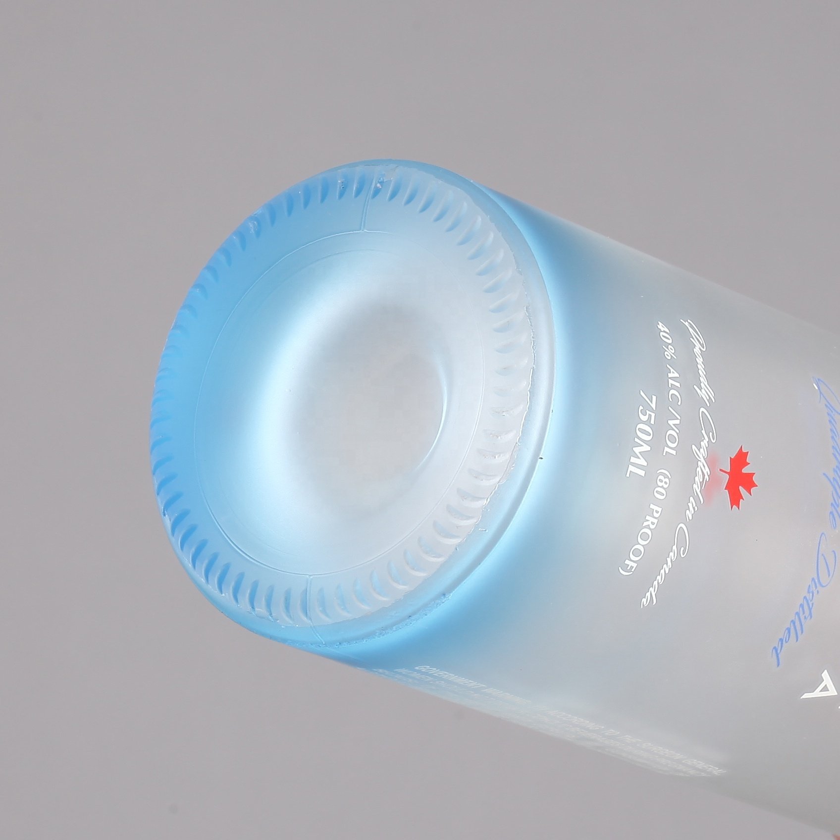 750ML Screen Printing Vodka Bottle Frosted White Glass Bottle For Vodka