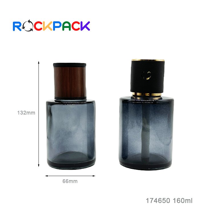 160ml Screw Cap glass Home Decorative Aromatherapy Reed Diffuser glass bottles Wooden Cap