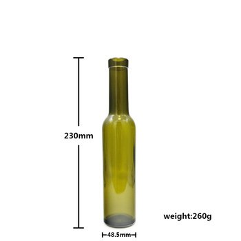 empty delicate popular mini 200ml antique green vintage wine champagne glass bottles with cork for wine or olive oil