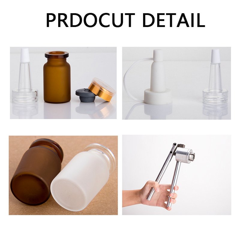 Wholesale 4ML 6ML 7ML 8ML Frosted Amber Clear Penicillin Powder Essence Reagent Ampoule Glass Bottle