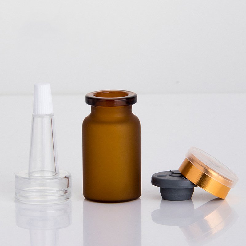 Wholesale 4ML 6ML 7ML 8ML Frosted Amber Clear Penicillin Powder Essence Reagent Ampoule Glass Bottle