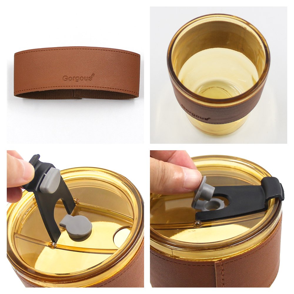 Custom Mug Thicken Tea Coffee Restaurant Vintage Dome Amber Water Glass Cup With Lid And Straw