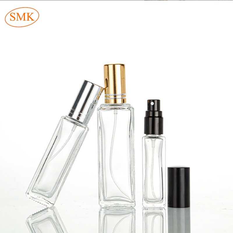 10ml Wholesale Square Shaped Perfume Spray Diffuser Glass Bottle For Cosmetic Packaging