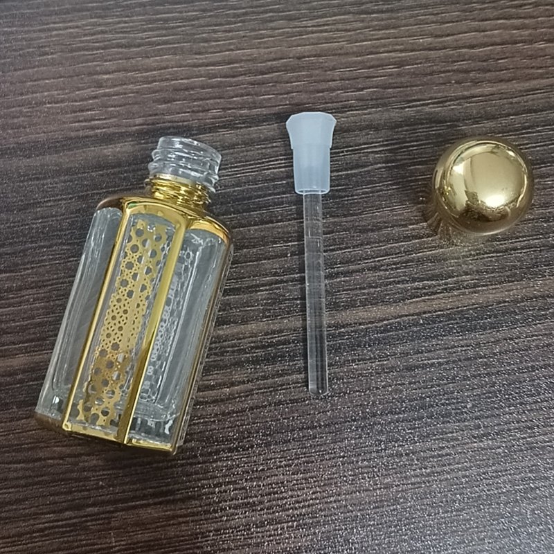 3ml 6ml roll on roller rose gold black silver gold glass bottle personalized perfume essential oil bottles