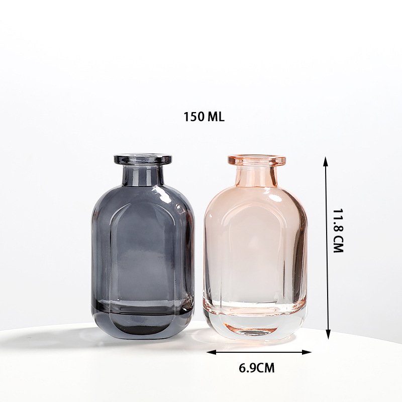 New Design tangent plane Empty Home Fragrance Reed Diffuser Glass Bottle 150ml 200ml with sticks perfume aroma diffusers luxury