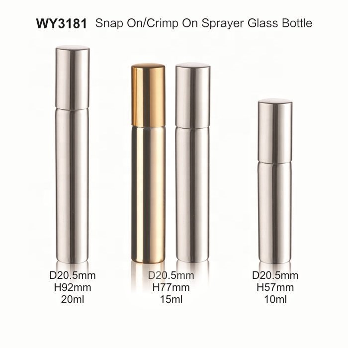 RTS Wholesale 10ml 15ml 20ml Custom Spray Refillable Luxury Empty Perfume Glass Bottle Packaging