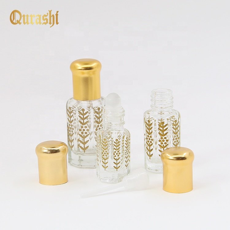 6ml New products wholesale glass octagonal attar bottle