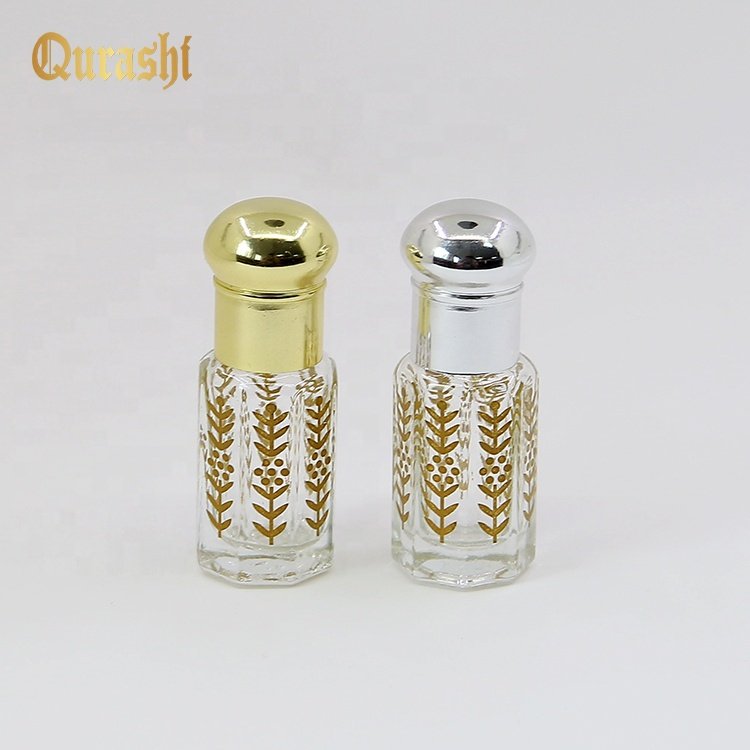 6ml New products wholesale glass octagonal attar bottle