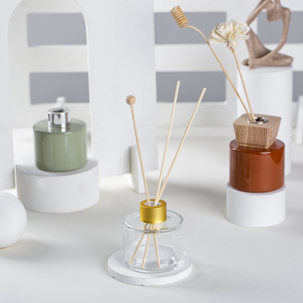 Unique home color wholesale aroma diffuser bottle luxury reed diffuser bottle with cap