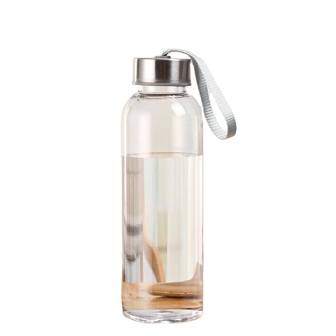 Customized Logo 300ml 420ml 500ml Clear Empty Glass Water Bottles Sports Drinking Bottles Glass Bottles