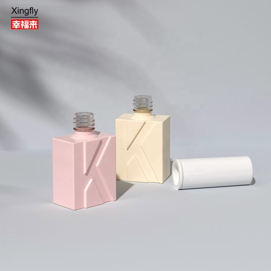 New design Wholesale Custom square 12ml UV gel nail polish glass bottle for nail polish with brush and cap