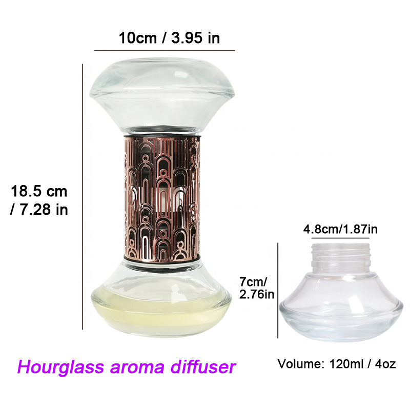 Unplugged Hourglass Aroma Diffuser Bottle Home Decor Holiday Gift Fireless Aromatherapy Air Diffuser