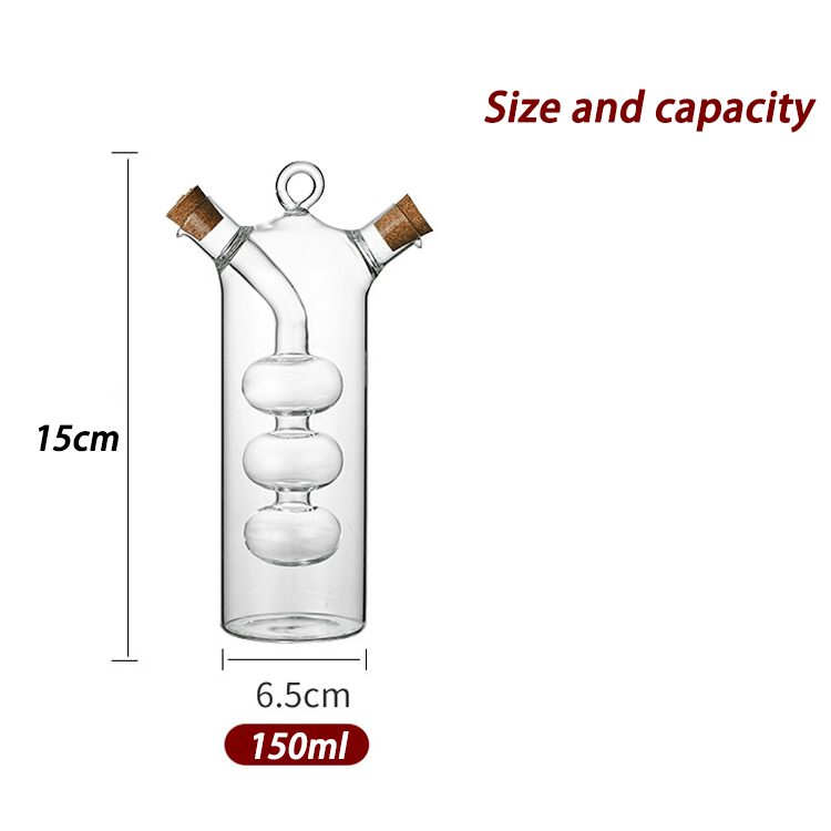 32oz Clear Glass Bottle With Cork Stopper Glass Container For Camping