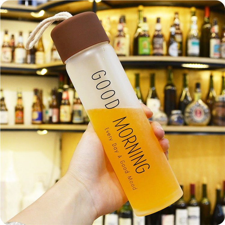350ml Simple English Inspirational Frosted Gifts Glass Bottles Wholesale Products