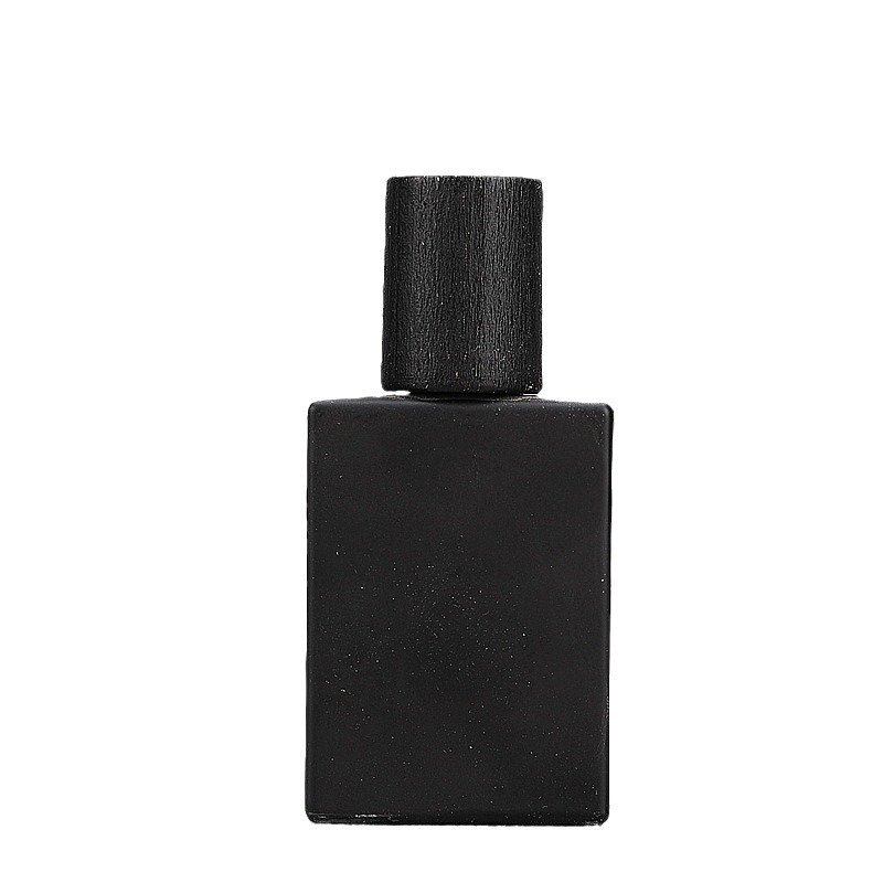 50 ml matte black glass spray bottle with mist cap