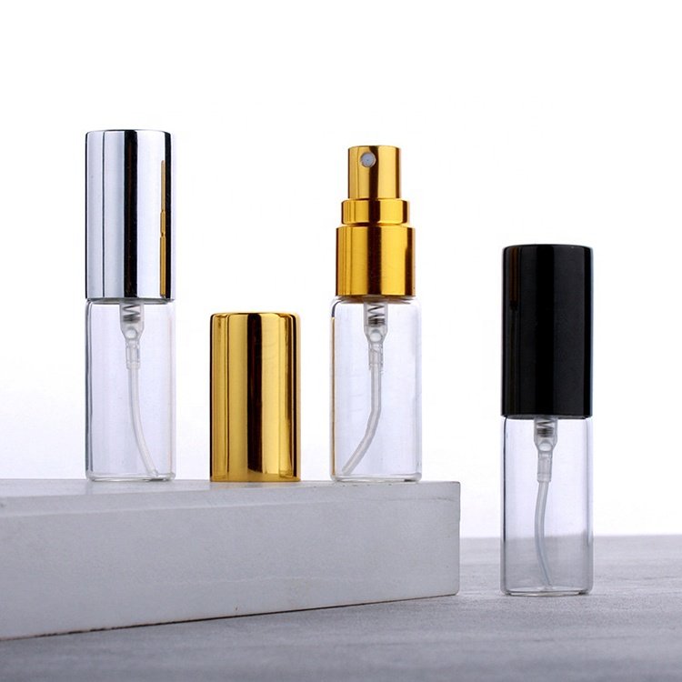 2ml,3ml,5ml Pocket Sized Small Deodorant Refillable Clear Perfume Glass Fine Mist Spray Bottle Vial