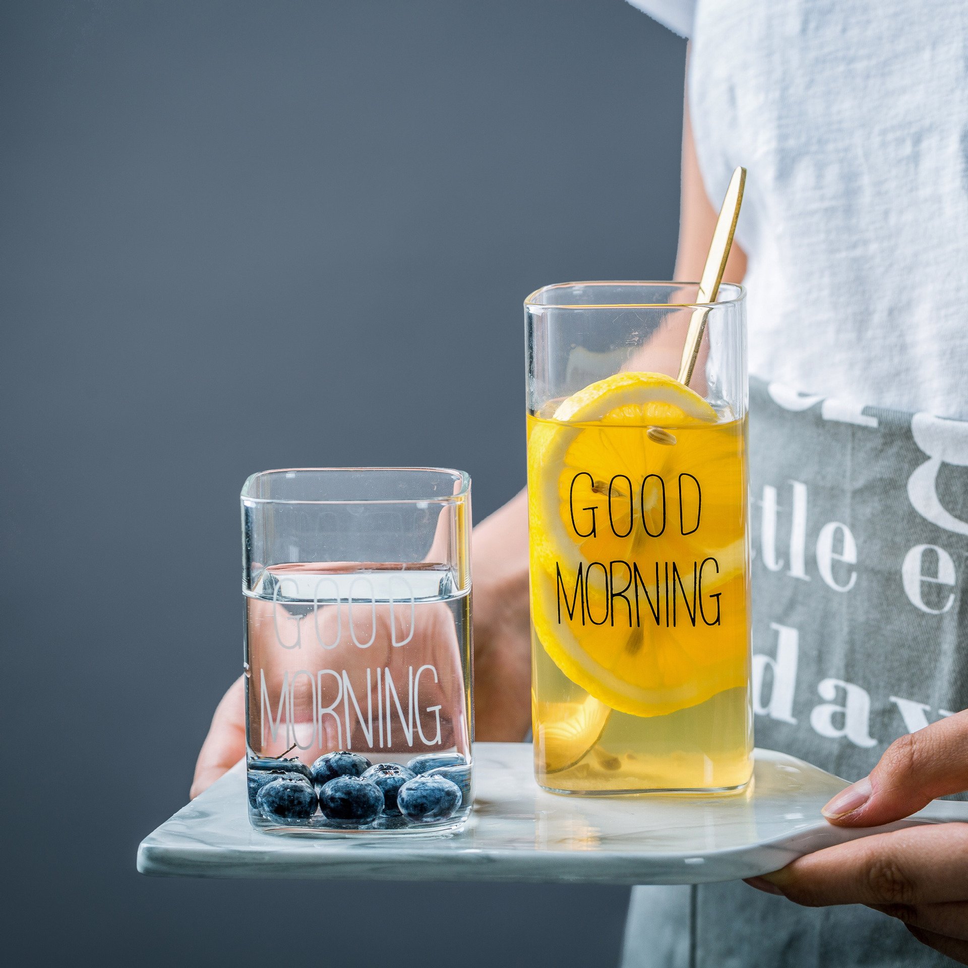 Square Glass Water Cup Clear Coffee Mug 240ml Juice Cups Milk Reusable Cup Custom Single-Layer Drinking Bottle