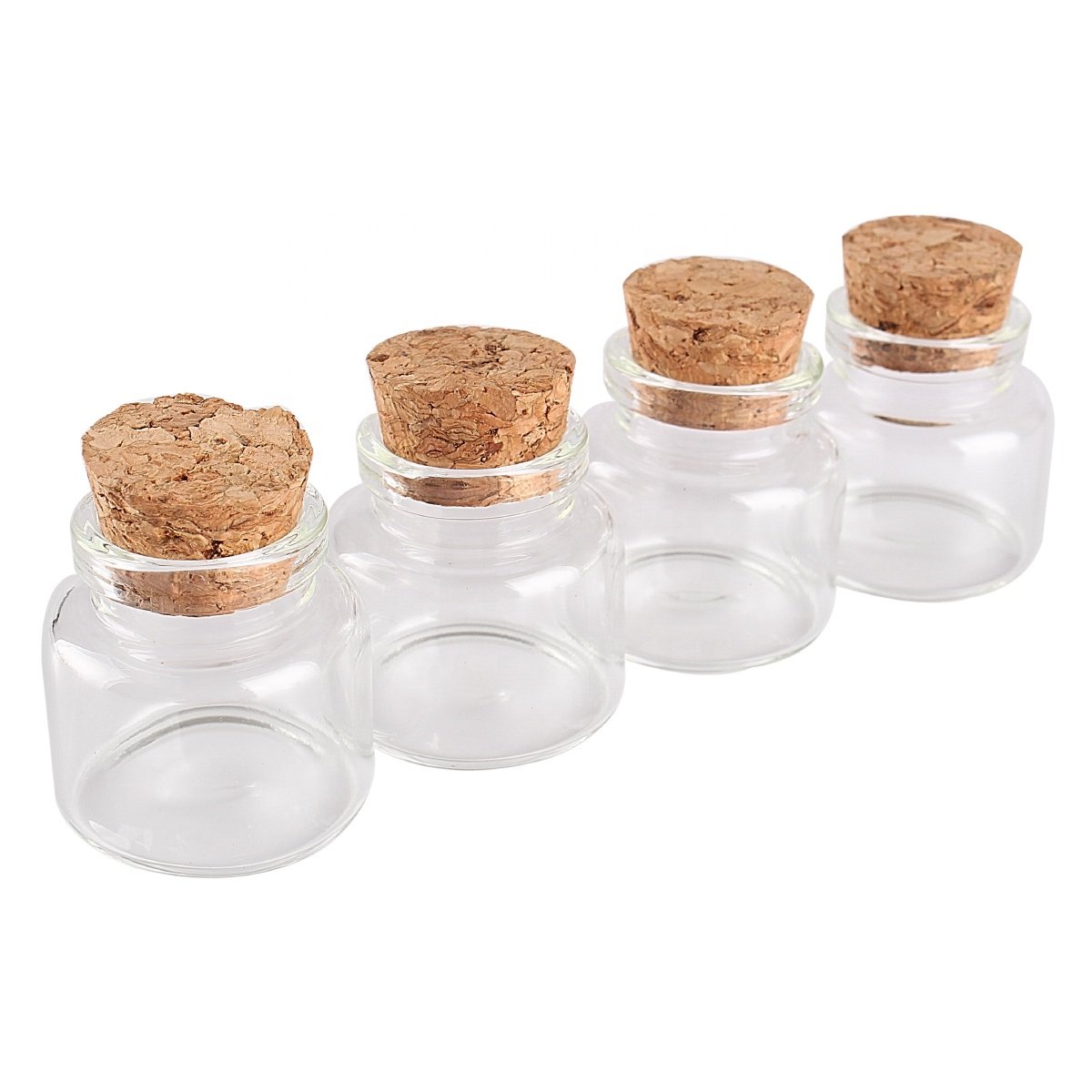 5pcs 10ml Mini Glass bottle with Cork Lids Potion bottles Glass Jars Glass vessels Message Bottles for Wedding party