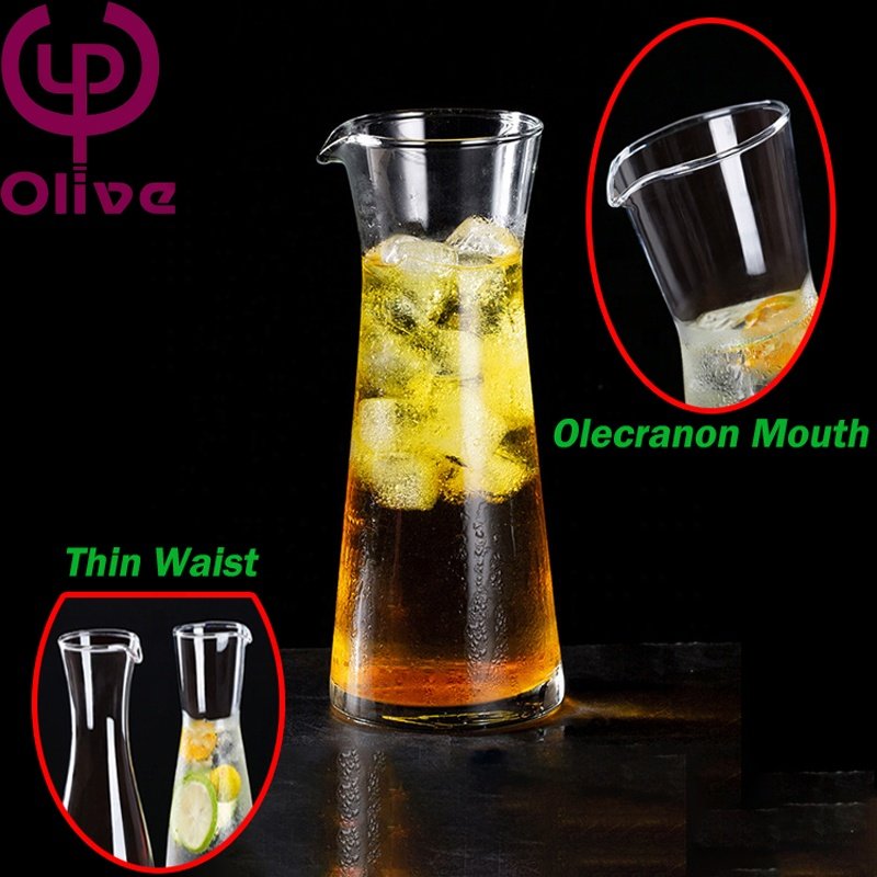 Party Mexican Mouth Blown Water Juice Small Drinking Transparent Jugs Bottle Tumbler Carafe Heat Resistance Glass Water Pitcher