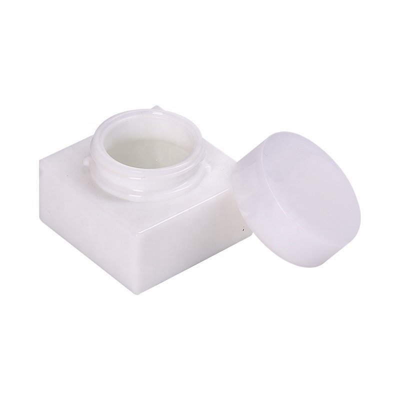 square opal glass bottles 30 ml 50 ml empty cosmetic serum bottle 100 ml 120 ml and 50 gram opaque white glass cream jar
