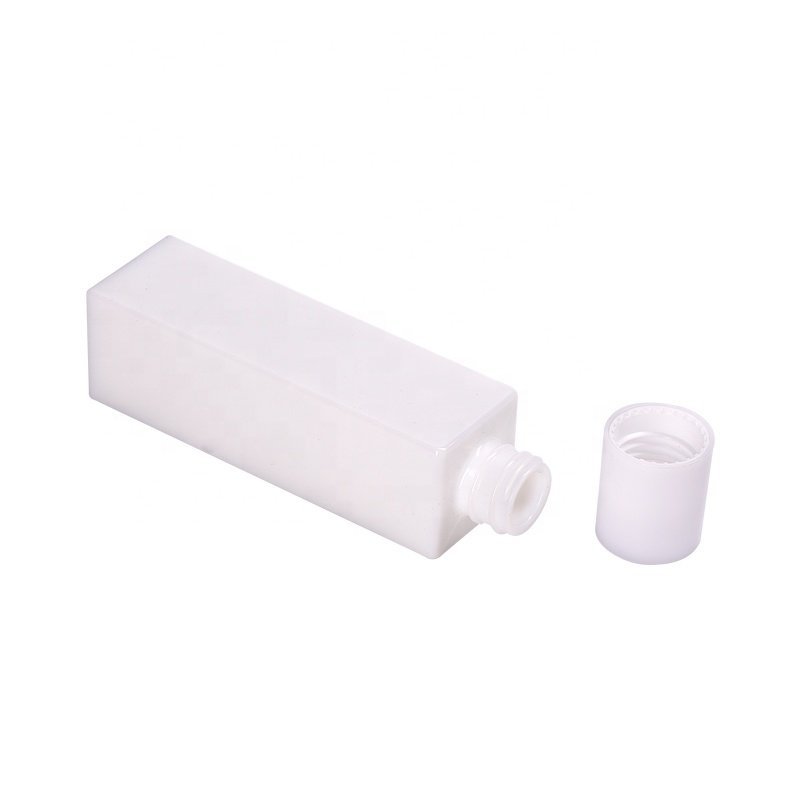 square opal glass bottles 30 ml 50 ml empty cosmetic serum bottle 100 ml 120 ml and 50 gram opaque white glass cream jar