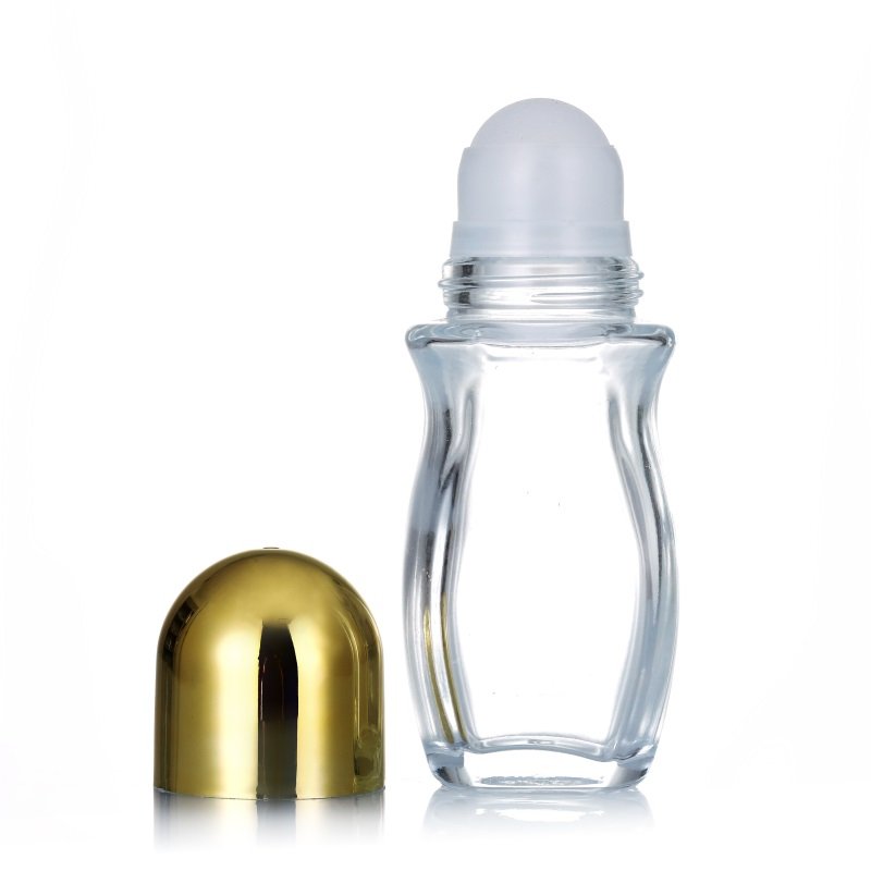 Cosmetic glass 50ml roll on glass bottle Skin Care Serum deodorant Essential Oil Perfume Glass Roll On Bottles