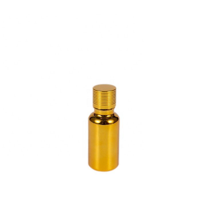 Gold Glass Essential Oil Bottle Cosmetic Serum Dropper Glass Bottle