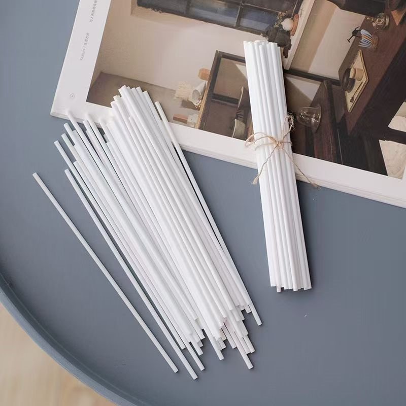 Wholesale Aromatherapy Volatile Stick Household Product Straight White Aroma Fiber Stick Black Diffuser Stick For Glass Bottle