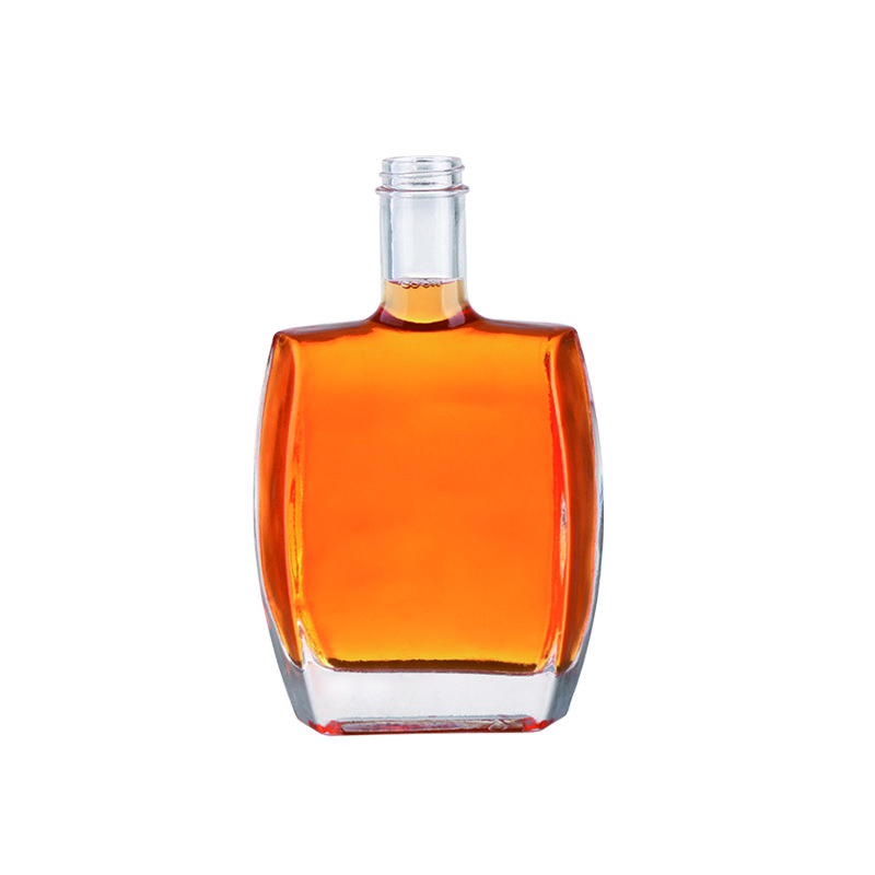 Premium bespoke 750ml 700ml pewter metal labels rum whiskey whisky vodka gin spirits glass bottle with cork stopper